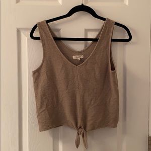 Madewell tank: textured with knot detail